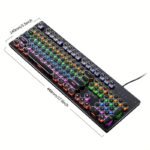 YinDiao Pro Gaming Keyboard - 104-Key Ergonomic Design with Durable Green Switches & Vibrant Backlighting - High-Speed USB Wired for Seamless Office & E-sports Play, Compatible with Desktops, Computers & Notebooks