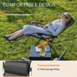 Set Of 2 Zero Gravity Lounge Chairs, Ergonomic Adjustable Lying Angle Sturdy Steel & Mesh Support