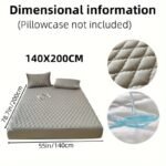 1pc Soft & Comfortable Waterproof Mattress Protector - Layered Fitted Sheet with Solid Color Bedding Design - Ideal for Bedroom & Guest Room Protection