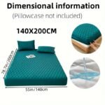 1pc Soft & Comfortable Waterproof Mattress Protector - Layered Fitted Sheet with Solid Color Bedding Design - Ideal for Bedroom & Guest Room Protection