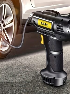 150PSI Cordless Tire Pump: USB Charging, Night-Light, & Pressure Gauge - Your Go-To for Cars, Bikes, and More!