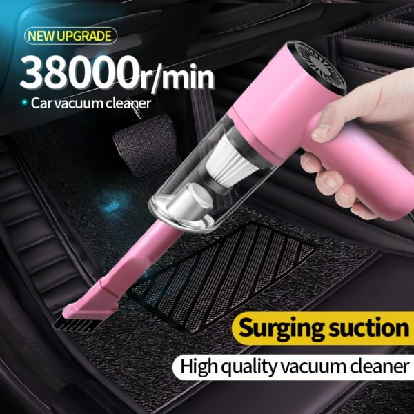 Super Suction Car Vacuum Cleaner - High Power Wet & Dry Cleaning - Portable Mini-Handheld for Effortless Pet Hair Removal - Versatile & Waterproof