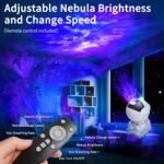 Astronaut Star Projector Night Light - LED Galaxy Nebula Lamp with 8 Color Modes, 360° Rotation, Remote Control, Polished Finish, USB Powered for Bedroom and Home Decoration (1pc)